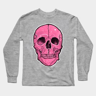 pretty pink skull Long Sleeve T-Shirt